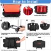 DJ Equipment Bag Orange Nylon Foldable Trolley-6