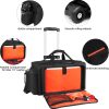 DJ Equipment Bag Orange Nylon Foldable Trolley-4
