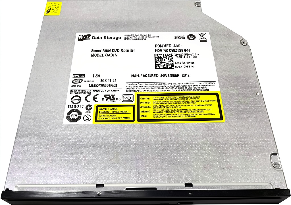 Installing Generic GA31N SATA Internal CD DVD Drive Laptop PC on a wooden desk