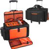 DJ Equipment Bag Orange Nylon Foldable Trolley-0