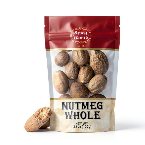 Spicy World Nutmeg Whole Premium Indonesian Spice 3.5oz-1