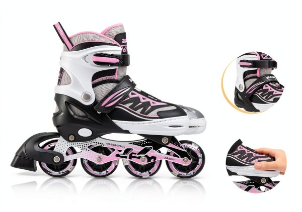 Kids Inline Skates 2PM Sports Aluminum Pink-2