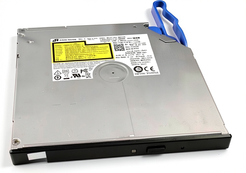 Generic blue CD DVD drive installed in a desktop PC