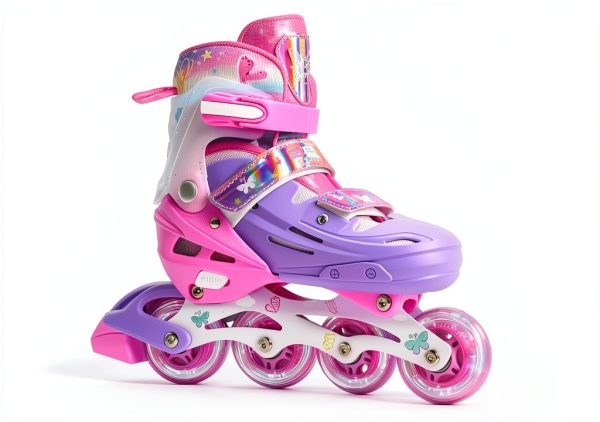 2PM SPORTS Kids Inline Skates Model 2PM-LH001 Rose Red Youth Size-0