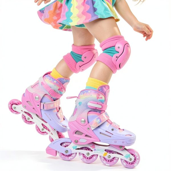2PM SPORTS Kids Inline Skates 2PM-LH001 Purple Pink Medium Adjustable-6