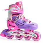 2PM SPORTS Kids Inline Skates 2PM-LH001 Purple Pink Medium Adjustable-0