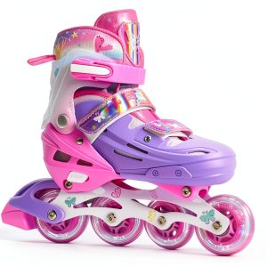 2PM SPORTS Kids Inline Skates 2PM-LH001 Purple Pink Medium Adjustable-0
