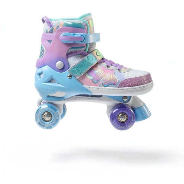 MammyGol Kids Roller Skates Model 2CC281 Butterfly Purple Large-1