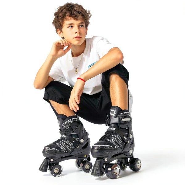 SULIFEEL Roller Skates SF-ZZX9001 Adjustable Light-Up Web Small-4