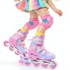 2PM SPORTS Kids Inline Skates Model 2PM-LH001 Rose Red Youth Size-6