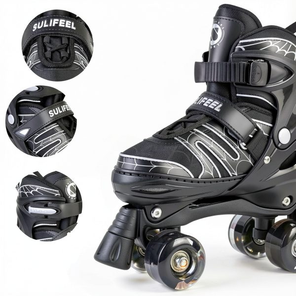 SULIFEEL Kids Roller Skates Adjustable Light Up Wheels SF-ZZX9001-2