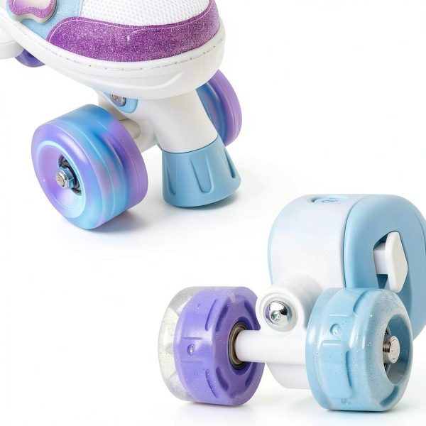 MammyGol Kids Roller Skates Model 2CC281 Butterfly Purple Large-5