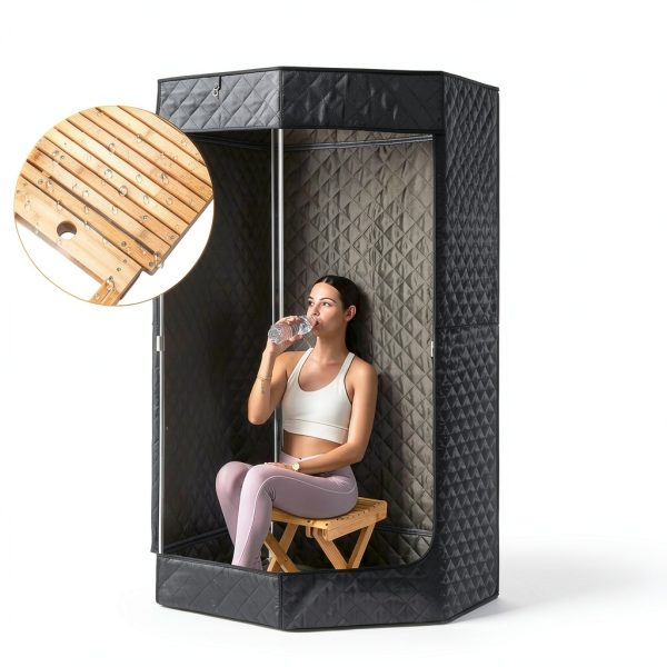 Bamboo Sauna Chair CM Foldable Bamboo Steam Seat Model 01-3