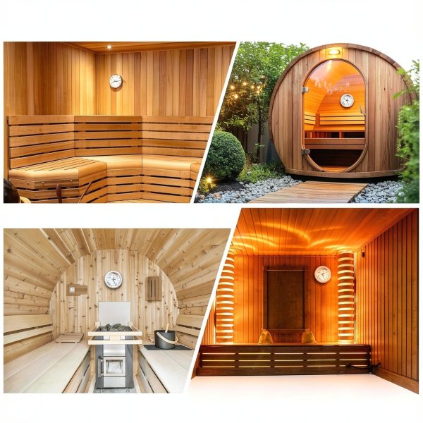 Golden Wave Sauna Thermometer & Hygrometer 2-in-1 Wall-Mount 70-250°F-3