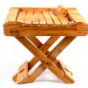 Bamboo Sauna Chair CM Foldable Bamboo Steam Seat Model 01-2