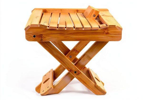 Bamboo Sauna Chair CM Foldable Bamboo Steam Seat Model 01-2