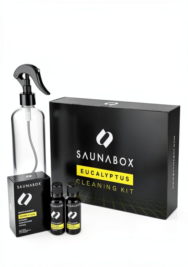 SAUNABOX All-Natural Sauna Cleaning Kit | Eco-Friendly Eucalyptus Multi-Surface Cleaner Concentrate – Chemical-Free & Biodegradable | Safe for Sauna Tents, Benches & Mats (2x1 FL.OZ./30mL)-2