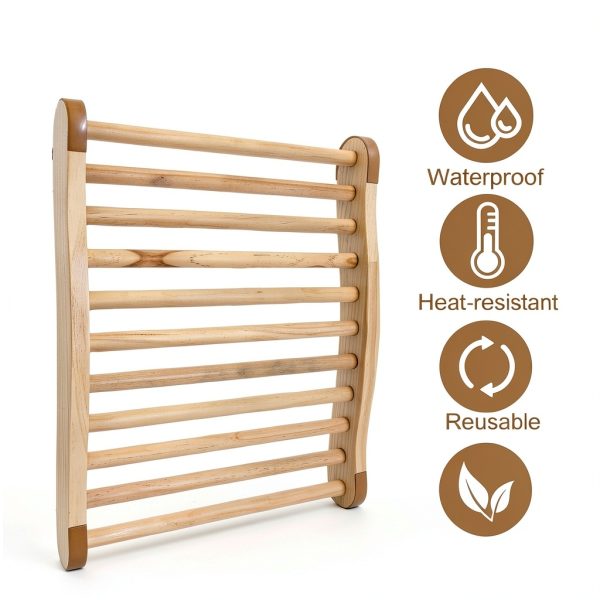 2pcs Sauna backrest，Sauna backrest Infrared，Infrared Sauna Accessories，Suitable for Sauna Rooms and Bucket Style Sauna backrests,18 x 12 Inch，Comfortable, Ergonomic s-Shaped-2
