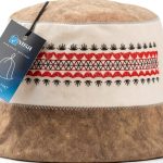 SHSH trade group Ukrainian Wool Sauna Hat Ornament Vyshyvanka Bucket Banya Sauna Hat for Women and Men to Protect Hair-0