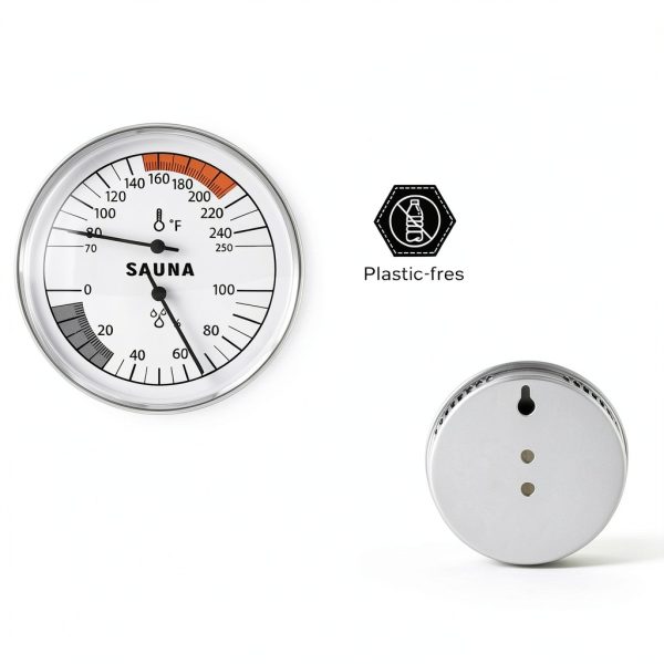 Golden Wave Sauna Thermometer & Hygrometer 2-in-1 Wall-Mount 70-250°F-4