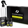SAUNABOX All-Natural Sauna Cleaning Kit | Eco-Friendly Eucalyptus Multi-Surface Cleaner Concentrate – Chemical-Free & Biodegradable | Safe for Sauna Tents, Benches & Mats (2x1 FL.OZ./30mL)-0