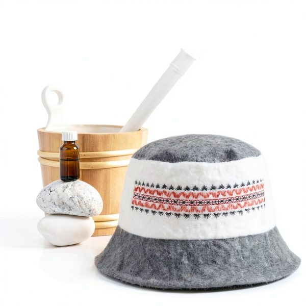 Ukrainian Wool Sauna Hat by SHSH – Embroidered Vyshyvanka, Unisex-6