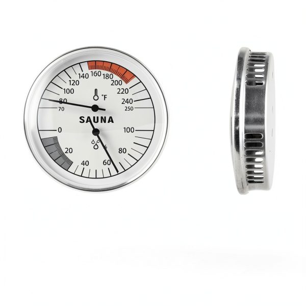 Golden Wave Sauna Thermometer & Hygrometer 2-in-1 Wall-Mount 70-250°F-1