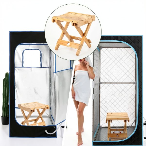 Bamboo Sauna Chair CM Foldable Bamboo Steam Seat Model 01-5