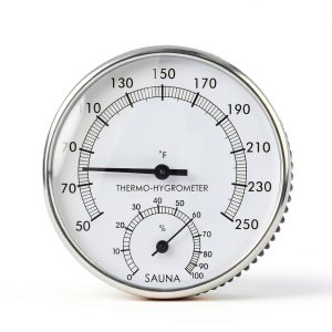 Sauna Thermometer 2-in-1 Fahrenheit Hygrometer by AMOCANE Wall Mount-0