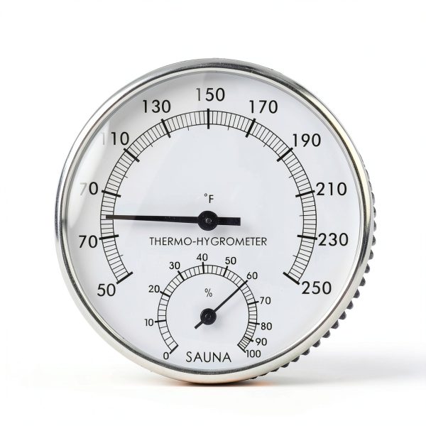 Sauna Thermometer 2-in-1 Fahrenheit Hygrometer by AMOCANE Wall Mount-0