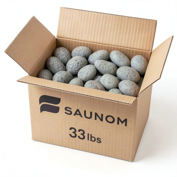 Sauna Rocks Premium A+ Natural Vulcanite 33lb Saunom Heater Accessory-3