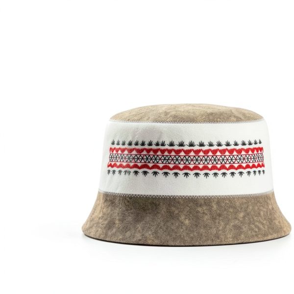 SHSH trade group Ukrainian Wool Sauna Hat Ornament Vyshyvanka Bucket Banya Sauna Hat for Women and Men to Protect Hair-6