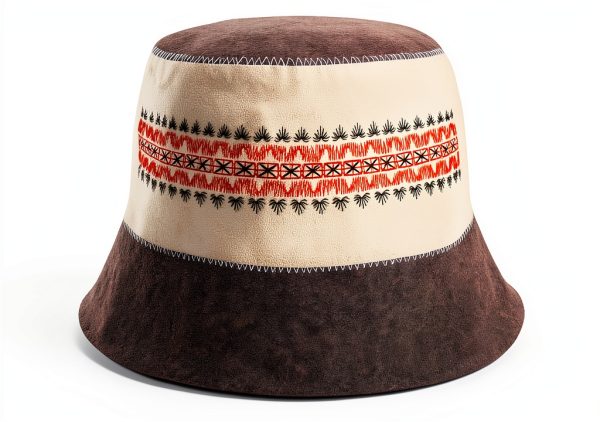 Ukrainian Wool Sauna Hat by SHSH – Embroidered Vyshyvanka, Unisex-0