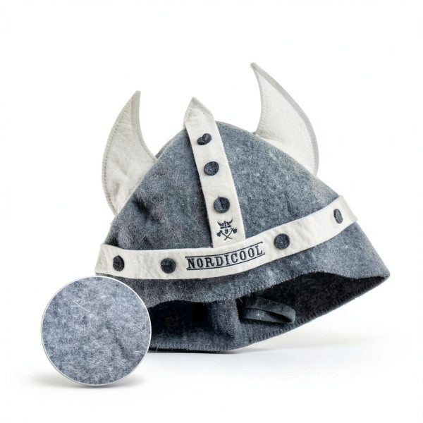 Handmade Premium Wool Sauna Hat Nordicool Viking Style Coverage Cap-1