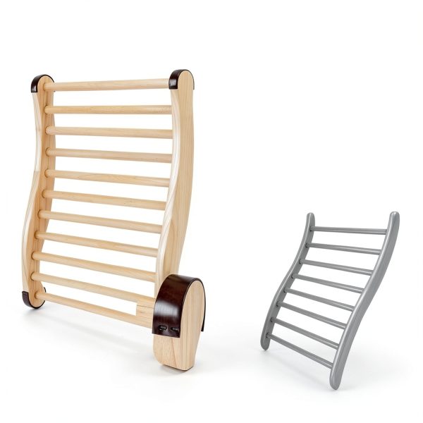 Sauna Backrest Klenz Mate S-Shaped with Non-Slip Pads White Cedar-3