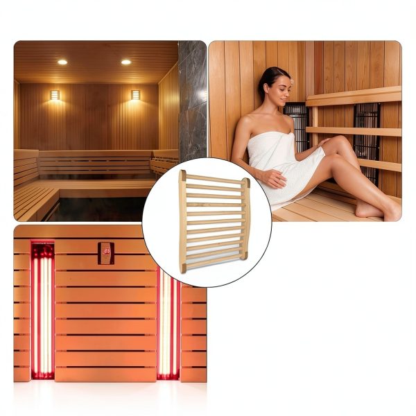 2pcs Sauna backrest，Sauna backrest Infrared，Infrared Sauna Accessories，Suitable for Sauna Rooms and Bucket Style Sauna backrests,18 x 12 Inch，Comfortable, Ergonomic s-Shaped-5