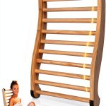 Sauna Backrest Klenz Mate S-Shaped with Non-Slip Pads White Cedar-0