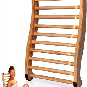 Sauna Backrest Klenz Mate S-Shaped with Non-Slip Pads White Cedar-0