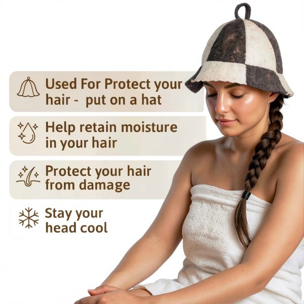 Wool Sauna Hat SHSH Trade Group Finnish Banya Cap for Men Women-4