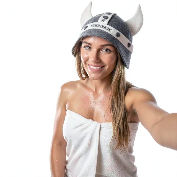 Handmade Premium Wool Sauna Hat Nordicool Viking Style Coverage Cap-6