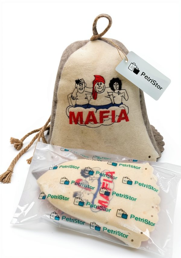 Wool Sauna Hat Mafia Luxury Banya Cap for Men Women Grey Large-4