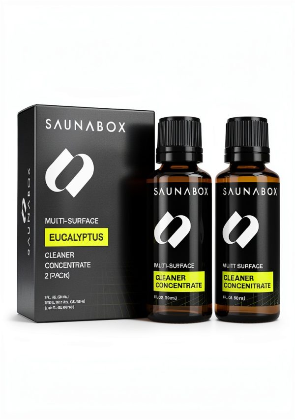 SAUNABOX All-Natural Sauna Cleaning Kit | Eco-Friendly Eucalyptus Multi-Surface Cleaner Concentrate – Chemical-Free & Biodegradable | Safe for Sauna Tents, Benches & Mats (2x1 FL.OZ./30mL)-7