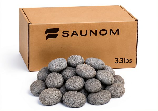 Sauna Rocks Premium A+ Natural Vulcanite 33lb Saunom Heater Accessory-0