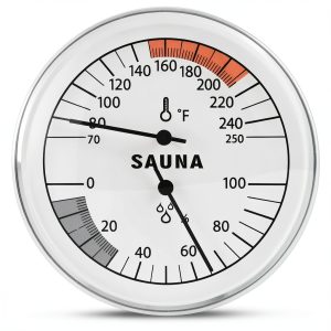 Golden Wave Sauna Thermometer & Hygrometer 2-in-1 Wall-Mount 70-250°F-0