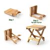 Bamboo Sauna Chair CM Foldable Bamboo Steam Seat Model 01-1