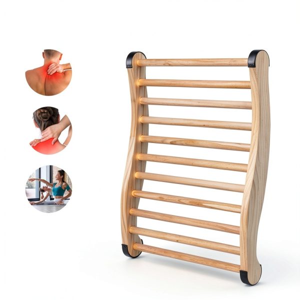 Sauna Backrest Klenz Mate S-Shaped with Non-Slip Pads White Cedar-5