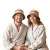 SHSH trade group Ukrainian Wool Sauna Hat Ornament Vyshyvanka Bucket Banya Sauna Hat for Women and Men to Protect Hair-5