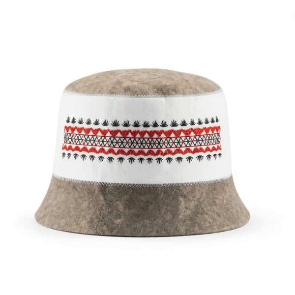 SHSH trade group Ukrainian Wool Sauna Hat Ornament Vyshyvanka Bucket Banya Sauna Hat for Women and Men to Protect Hair-3