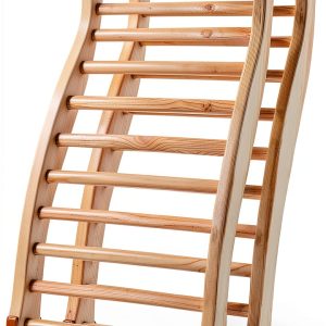 Sauna Backrest 2PCS TOLHYUN Wooden Slip-Resistant S-Shape Sauna Chair-0