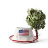 Sauna Hat Halsa Natural Wool Unisex Cap with USA Flag Eco Friendly-5